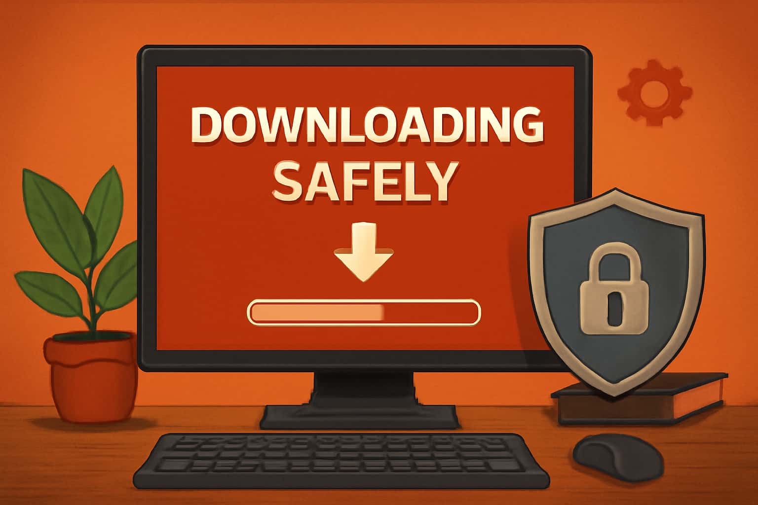 Informational scene about Downloading Maha Games Safely.