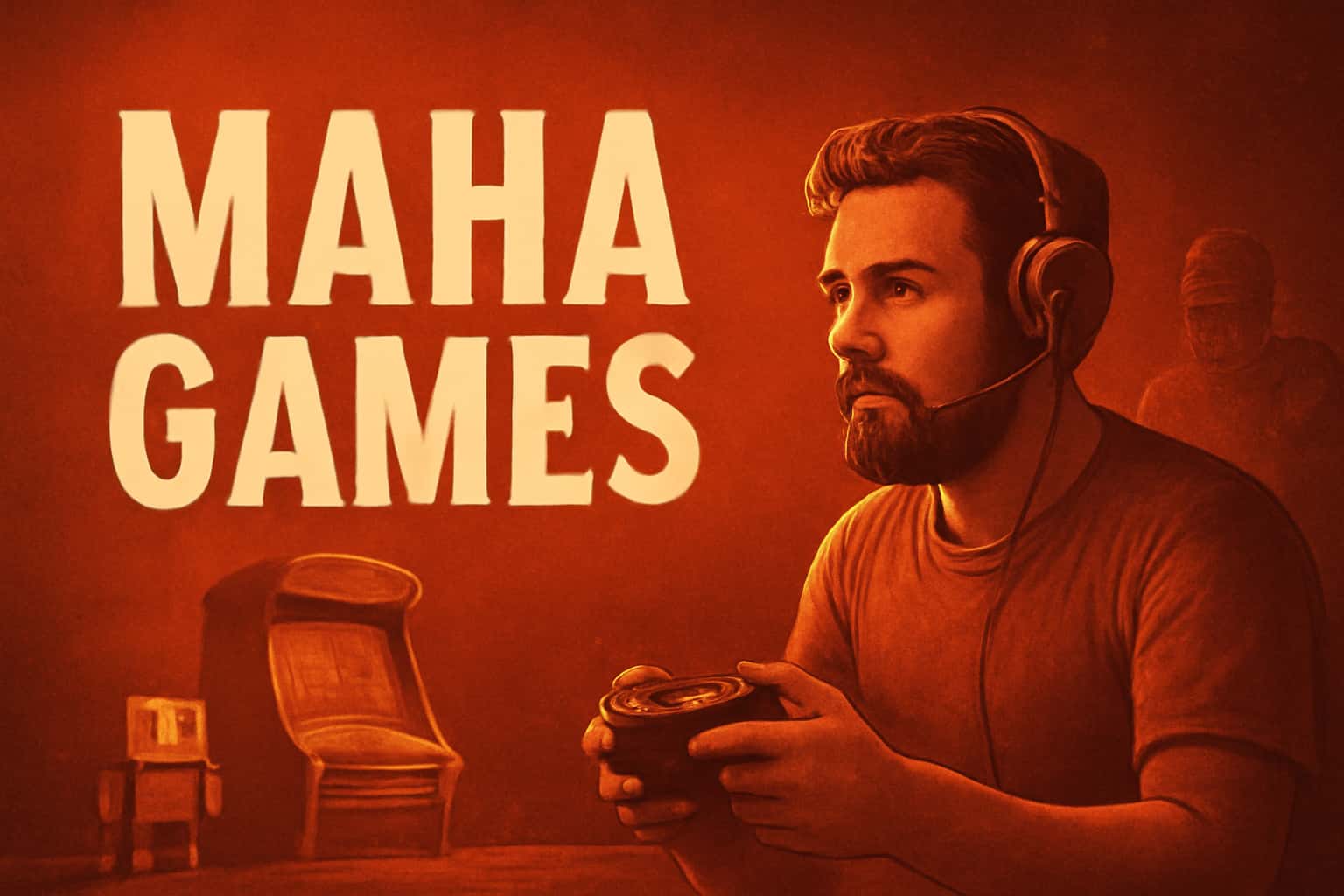 An informational scene about Maha Games Guides with the text 'Maha Games' displayed.