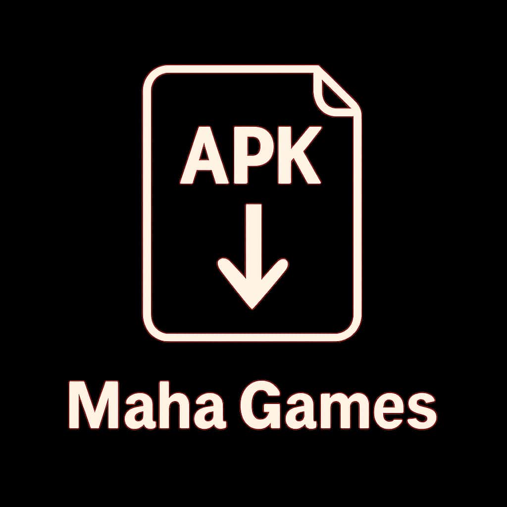 A badge icon representing the guide for installing Maha Games APK.