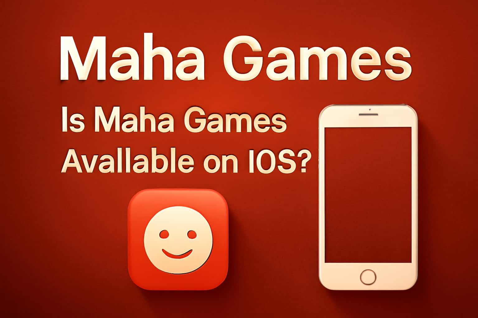 An informative graphic about Maha Games availability on iOS.
