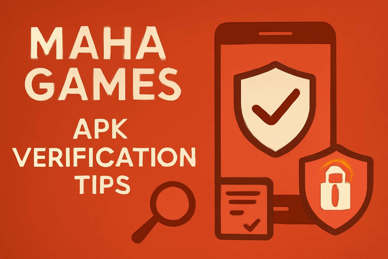 Informational scene showcasing Maha Games APK Verification Tips.