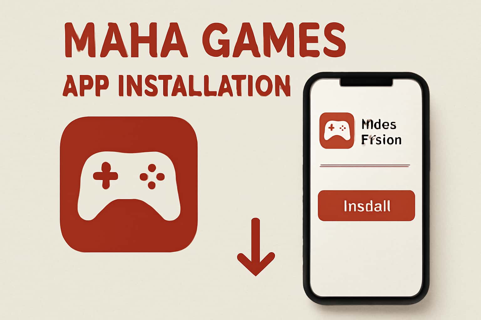 Maha Games App Installation Guide informational image.