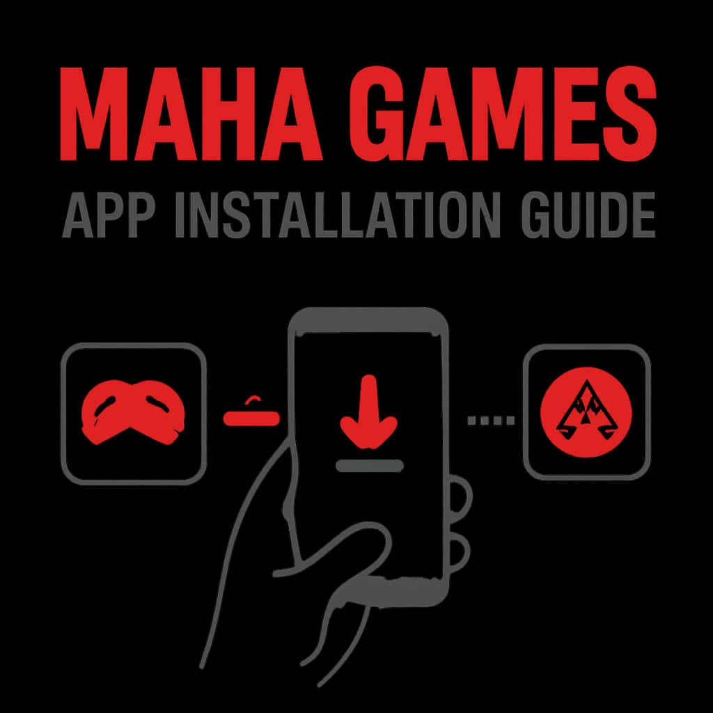 Illustration detailing the installation process of Maha Games.