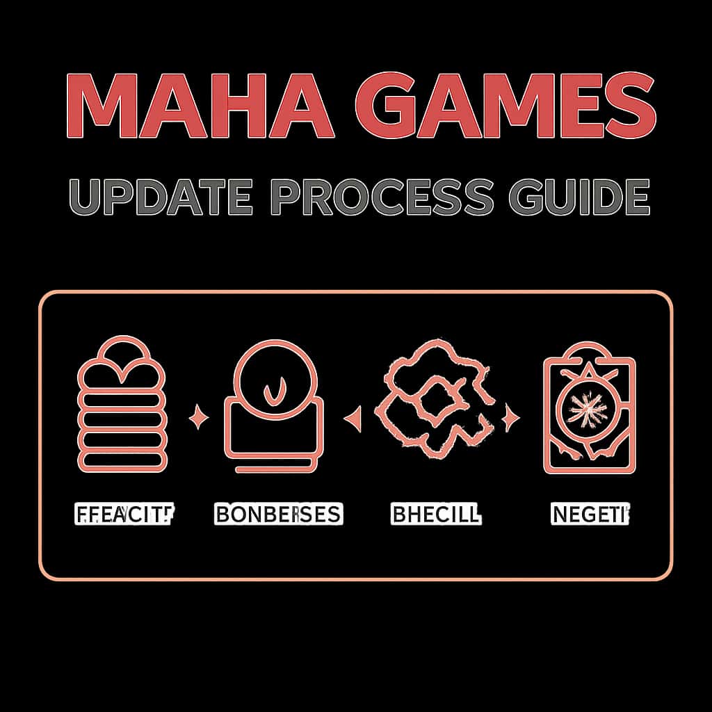 Diagram illustrating the update process for Maha Games.