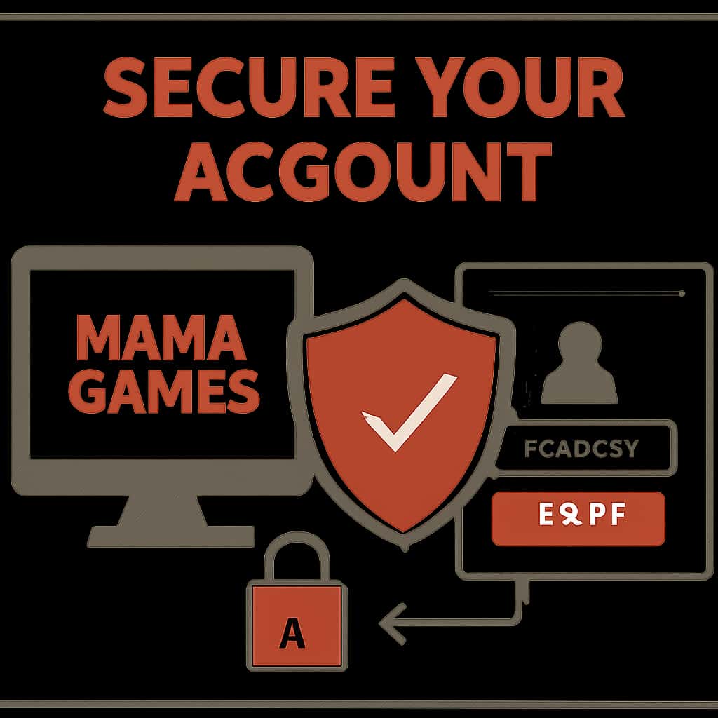 An educational diagram illustrating steps to secure your Maha Games account.