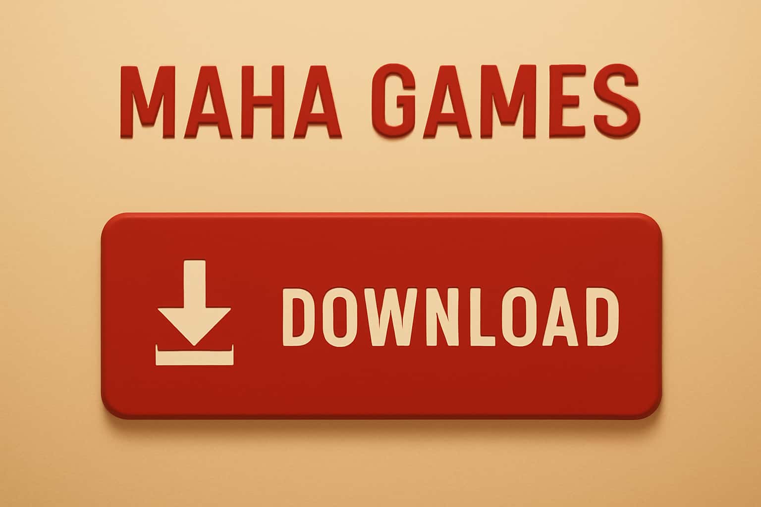 A visual representation of downloading the Maha Games app with the text 'Maha Games' prominently displayed.