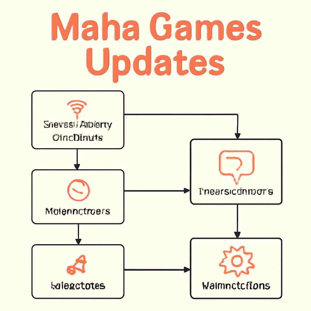 Diagram illustrating steps for troubleshooting Maha Games updates.
