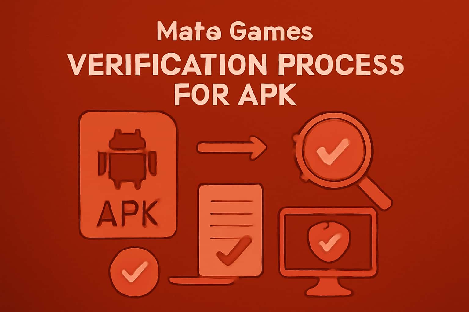 Informational image depicting the Verification Process for Maha Games APK with clear text.