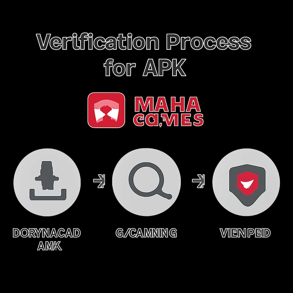 Diagram illustrating the Verification Process for Maha Games APK.